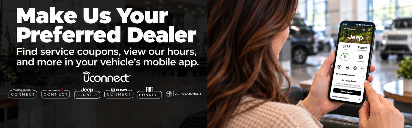 uconnect® make us your preferred dealer | Chrysler Dodge Jeep Ram of Utica in Yorkville NY