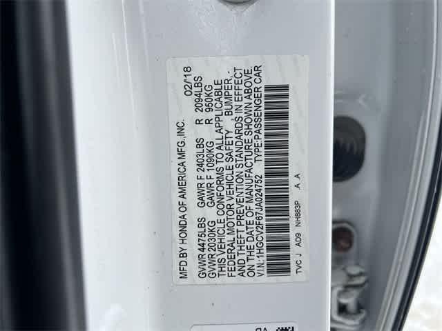 2018 Honda Accord EX-L 2.0T