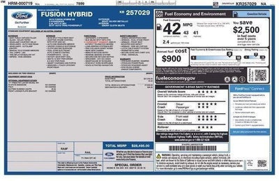 2019 Ford Fusion Hybrid SE