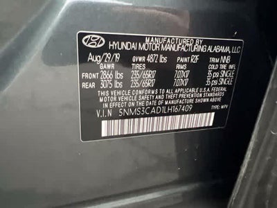 2020 Hyundai Santa Fe SEL