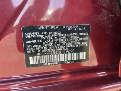2019 Subaru Crosstrek 2.0i Premium