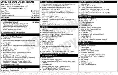 2020 Jeep Grand Cherokee Limited