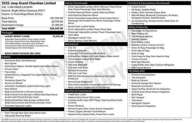2020 Jeep Grand Cherokee Limited