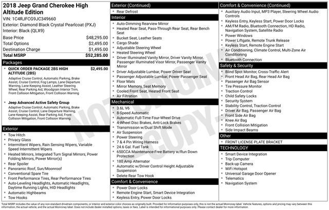 2018 Jeep Grand Cherokee High Altitude