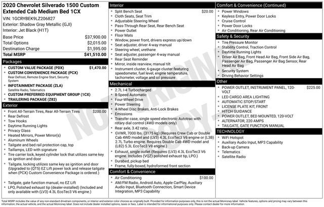 2020 Chevrolet Silverado 1500 Custom