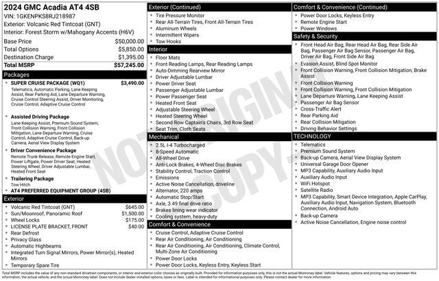 2024 GMC Acadia AT4