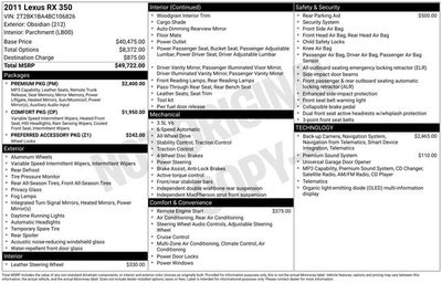 2011 Lexus RX 350