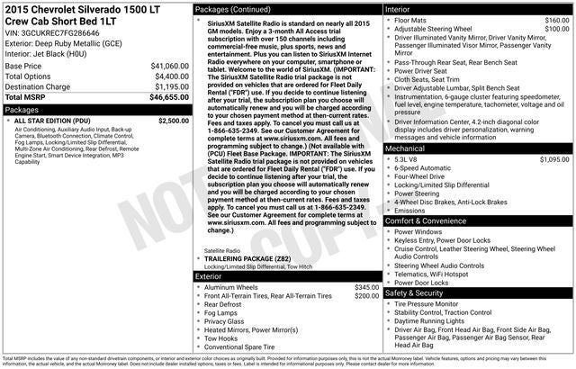 2015 Chevrolet Silverado 1500 LT LT1