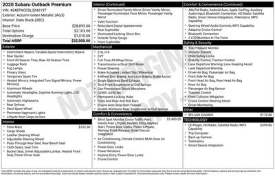 2020 Subaru Outback Premium