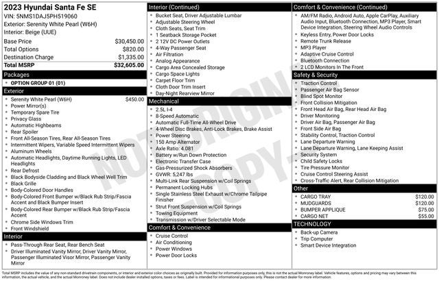 2023 Hyundai Santa Fe SE