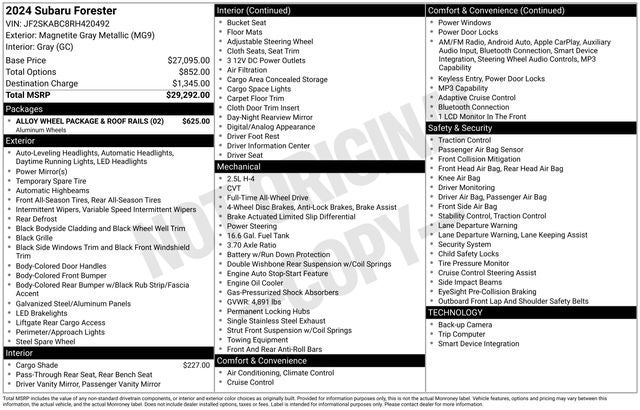 2024 Subaru Forester Base