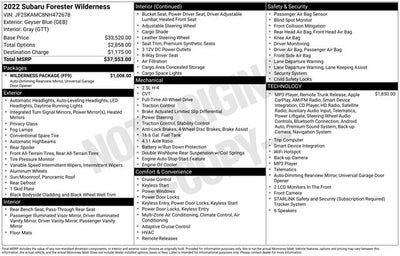 2022 Subaru Forester Wilderness