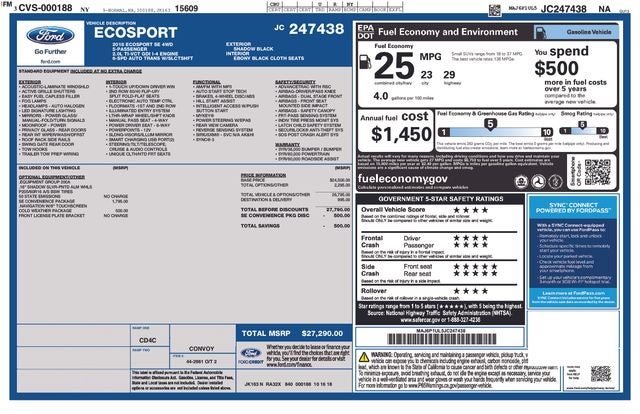 2018 Ford EcoSport SE