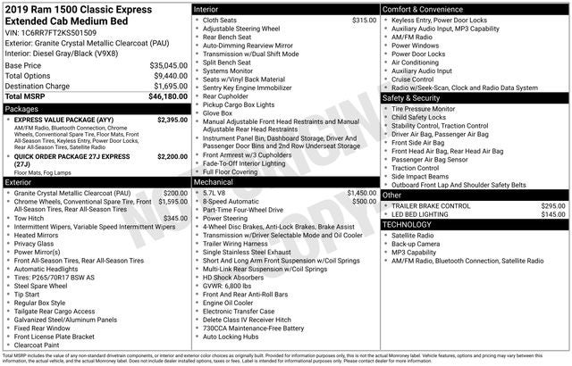 2019 RAM 1500 Classic Express