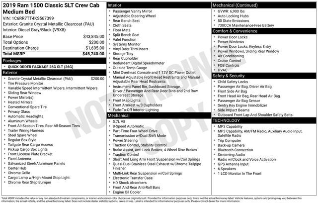 2019 RAM 1500 Classic SLT