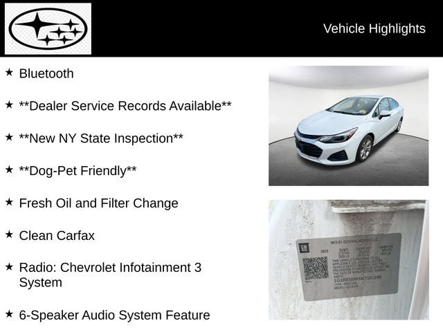 2019 Chevrolet Cruze LT