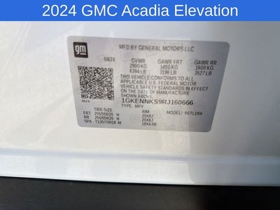 2024 GMC Acadia Elevation