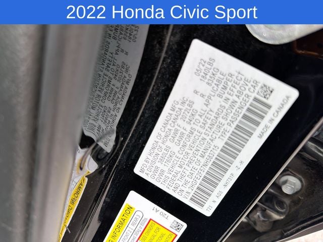 2022 Honda Civic Sport