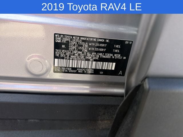 2019 Toyota RAV4 LE