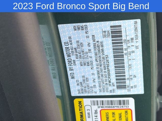 2023 Ford Bronco Sport Big Bend
