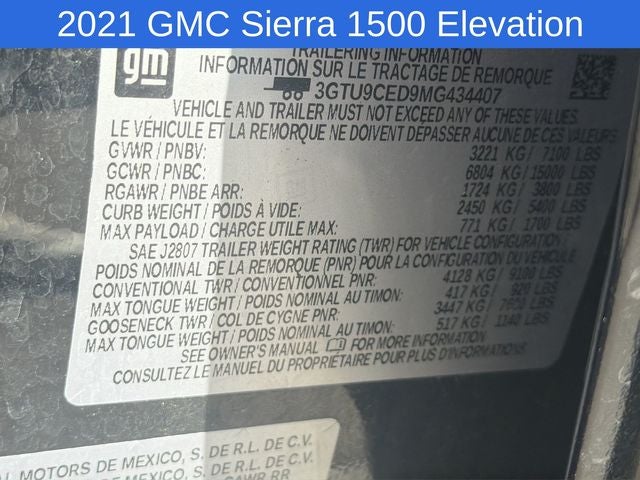 2021 GMC Sierra 1500 Elevation