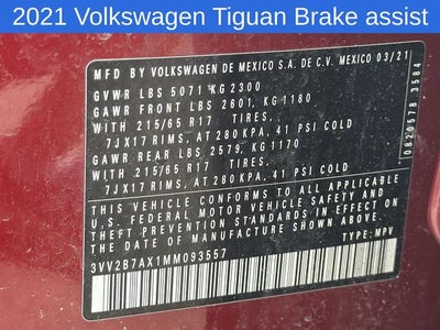 2021 Volkswagen Tiguan 2.0T SE