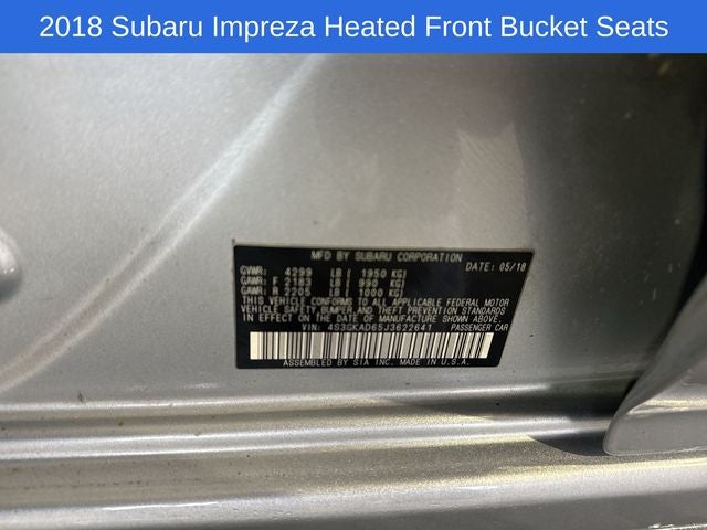 2018 Subaru Impreza 2.0i Premium