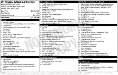 2019 Subaru Outback 2.5i Premium