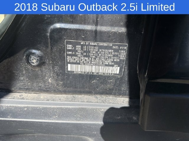 2018 Subaru Outback 2.5i Limited