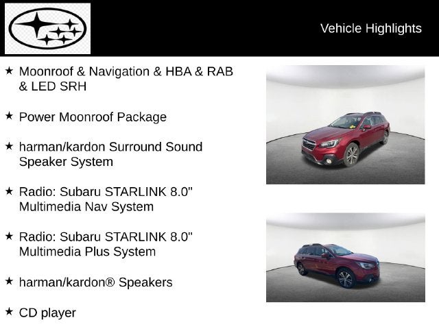 2019 Subaru Outback 3.6R Limited