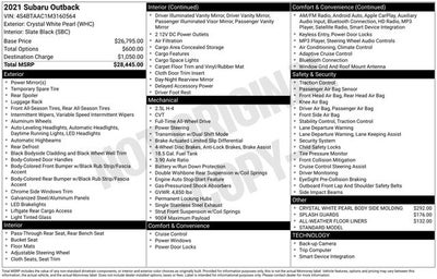 2021 Subaru Outback 2.5i