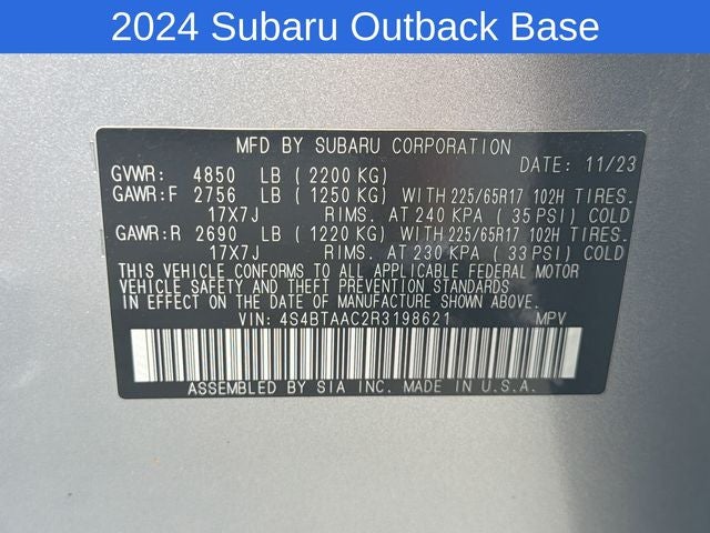 2024 Subaru Outback 2.5i