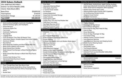2024 Subaru Outback 2.5i