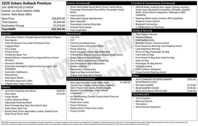 2020 Subaru Outback Premium