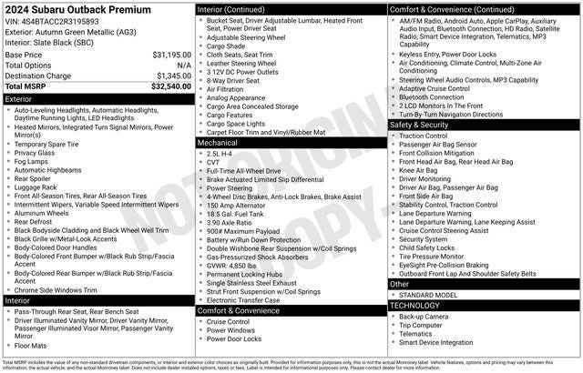 2024 Subaru Outback Premium