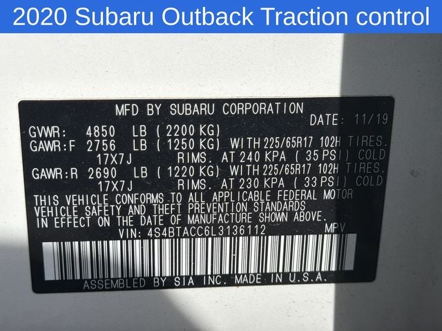 2020 Subaru Outback Premium