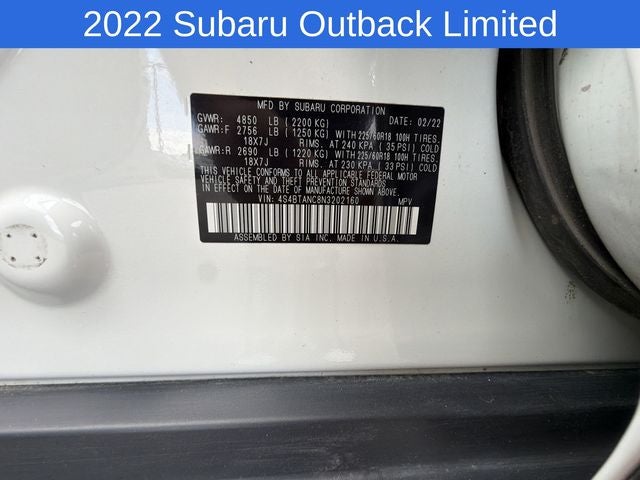 2022 Subaru Outback Limited