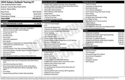 2025 Subaru Outback Touring XT