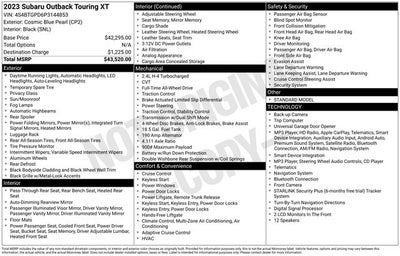 2023 Subaru Outback Touring XT