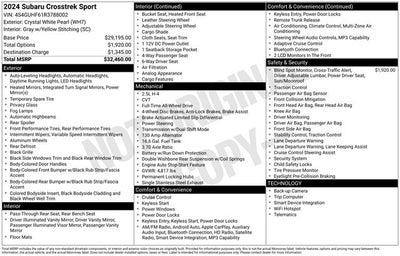 2024 Subaru Crosstrek Sport