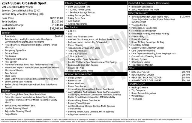 2024 Subaru Crosstrek Sport