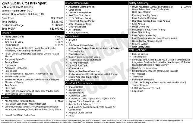 2024 Subaru Crosstrek Sport