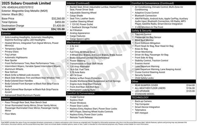 2025 Subaru Crosstrek Limited