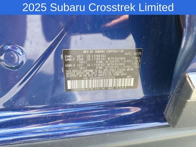 2025 Subaru Crosstrek Limited