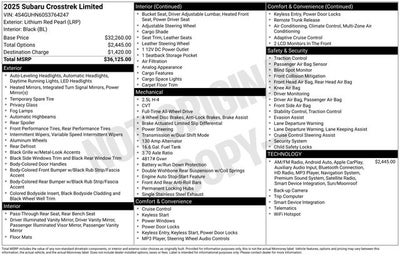 2025 Subaru Crosstrek Limited