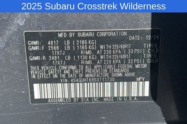 2025 Subaru Crosstrek Wilderness