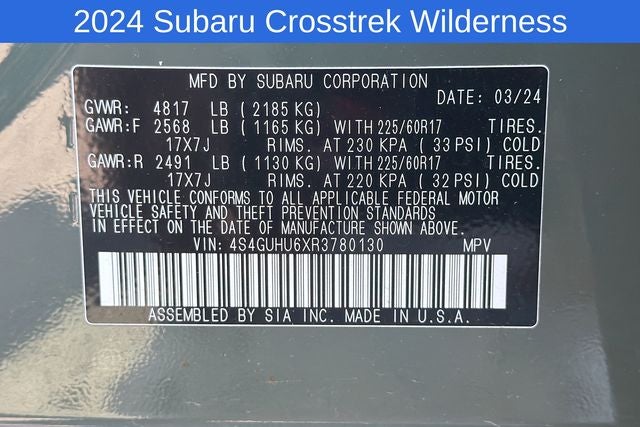 2024 Subaru Crosstrek Wilderness