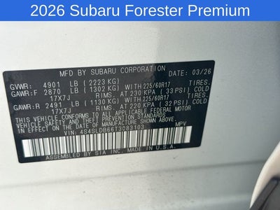 2026 Subaru Forester Premium
