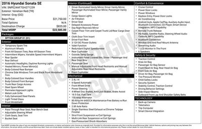 2016 Hyundai Sonata SE