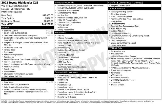 2022 Toyota Highlander XLE